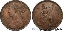 VEREINIGTEN KÖNIGREICH 1 Penny Victoria “Bun Head” 1861 