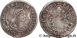 HONGRIE 6 Kreuzer Léopold Ier d’Autriche 1670 Kremnitz