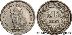 SUISSE 1/2 Franc Helvetia 1957 Berne - B