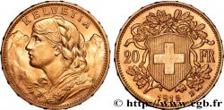 INVESTMENT GOLD 20 Francs  Vreneli   1915 Berne