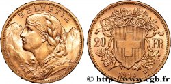 GOLD, PALLADIUM & PLATINUM INVESTMENT 20 Francs &nbsp;Vreneli&nbsp;  1915 Berne MS 