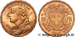 OR, PALLADIUM ET PLATINE INVESTISSEMENT 20 Francs &nbsp;Vreneli&nbsp;  1915 Berne