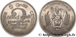 CEYLON 2 Rupee (Roupie) FAO 1968 Royal Mint