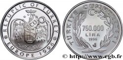TURKEY 750.000 Lira Proof ECU 1996  MS 