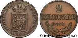 ÖSTERREICH 2 Kreuzer monnayage de la révolution de 1848-1849 1848 Vienne