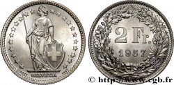 SCHWEIZ 2 Francs Helvetia 1957 Berne