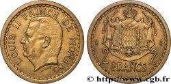 MONACO 2 Francs Louis II (1943) Paris