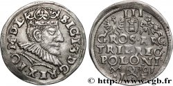 POLOGNE - ROYAUME DE POLOGNE - SIGISMOND III VASA Trois groschen ou trojak koronny 1591 Cracovie