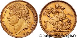 GRANDE-BRETAGNE - GEORGES IV Souverain 1822 Londres TTB+ 