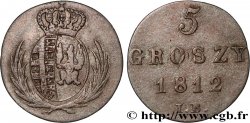POLONIA 5 Groszy Grand Duché de Varsovie, armes de Saxe et de Pologne IB 1812 Varsovie