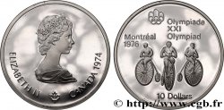 CANADA 10 Dollars Proof JO Montréal 1976 cyclisme : grand bi 1974 