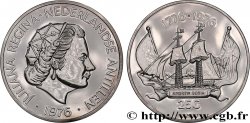 ANTILLE OLANDESI 25 Gulden Bicentenaire de l’Indépendance américaine  1976 