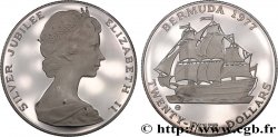 BERMUDA 25 Dollars Jubilé d’argent 1977 