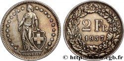 SUISSE 2 Francs Helvetia 1957 Berne