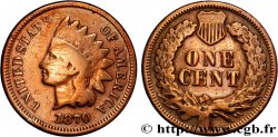 ÉTATS-UNIS D AMÉRIQUE 1 Cent tête d’indien, 3e type 1870 Philadelphie