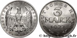 DEUTSCHLAND 3 Mark Jour de la Constitution 1922 Hambourg fST 