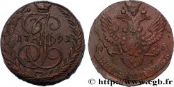 RUSSIA - CATHERINE II 5 Kopecks  1791 Ekaterinbourg