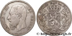 BELGIQUE 5 Francs Léopold II 1868 