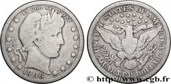 ÉTATS-UNIS D&nbsp;AMÉRIQUE 1/4 Dollar Liberty Barber 1906 Denver