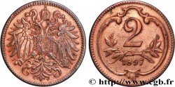ÖSTERREICH 2 Heller 1897 Vienne fVZ 