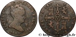 ESPAGNE 8 Maravedis Isabelle  1840 Jubia