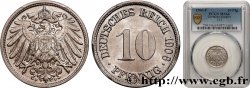 GERMANY 10 Pfennig aigle héraldique 1906 Stuttgart - F