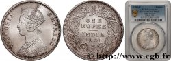 INDES BRITANNIQUES 1 Rupee (Roupie) Victoria 1901 Calcutta