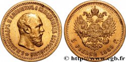 RUSSIE - ALEXANDRE III 5 Roubles  1889 Saint-Petersbourg