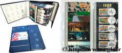 ÉTATS-UNIS D AMÉRIQUE 50 State Quarters Porfolio Album (50 quarters) 1999-2008 Atelier Divers SPL 