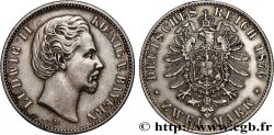 GERMANY - KINGDOM OF BAVARIA - LUDWIG II 2 Mark Louis II  1876 Munich