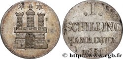 GERMANY - FREE CITY OF HAMBURG 1 Schilling 1851 