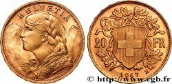 INVESTMENT GOLD 20 Francs or  Vreneli  1947 Berne