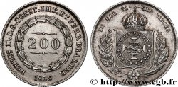 BRAZIL - EMPIRE OF BRAZIL - PETER II 200 Reis 1858 