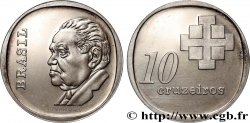 BRAZIL 10 Cruzeiros 10 ans de la banque centrale 1975 