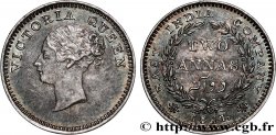 INDES BRITANNIQUES 2 Annas East India Company Victoria 1841 Bombay