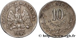 MEXICO 10 Centavos 1883 Guanajuato