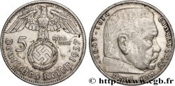 GERMANY 5 Reichsmark Maréchal Paul von Hindenburg 1937 Berlin