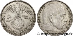 ALLEMAGNE 2 Reichsmark Maréchal Paul von Hindenburg 1937 Munich