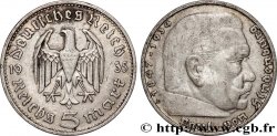 ALLEMAGNE 5 Reichsmark Maréchal Paul von Hindenburg 1935 Munich