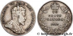 CANADA 10 Cents Édouard VII 1910 