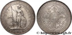 REINO UNIDO 1 Dollar Britannia debout avec voilier 1898 Bombay