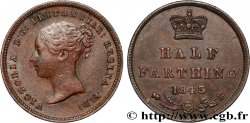 ROYAUME-UNI 1/2 Farthing Victoria “tête jeune” 1843 Londres