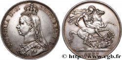 GREAT-BRITAIN - VICTORIA 1 Crown buste du jubilé 1887 