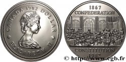 CANADA 1 Dollar Elisabeth II / 125e anniversaire de la Confédération 1982 
