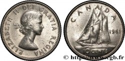 CANADA 10 Cents Elisabeth II 1961  AU 