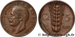 ITALIE 5 Centesimi  Victor Emmanuel III 1919 Rome - R