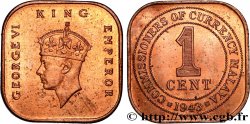 MALAYSIA 1 Cent Georges VI 1943 