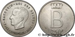 BELGIQUE 250 Francs jubilé d’argent du roi Baudouin légende française 1976 Bruxelles
