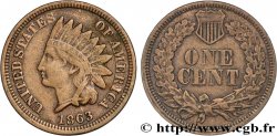 ÉTATS-UNIS D AMÉRIQUE 1 Cent tête d’indien 2e type 1863 Philadelphie