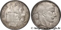 BELGIQUE 20 Francs Mercure, légende française 1950 
